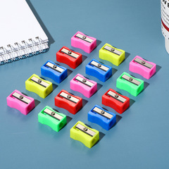 Mini Single Hole Small Square Pencil Sharpener Colorful Children Cute Elementary School Pencil Sharpener Stationery Pencil Sharpener Factory Wholesale