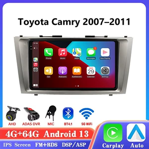 Toyota Camry 07-11 üçün Android böyük ekran naviqasiya, Bluetooth Carplay, HD