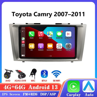 Suitable for Toyota Camry 07-11 Models, Android Large-Screen Car Central Control Navigation, Bluetooth Carplay, High-Definition (DVD Navigation)