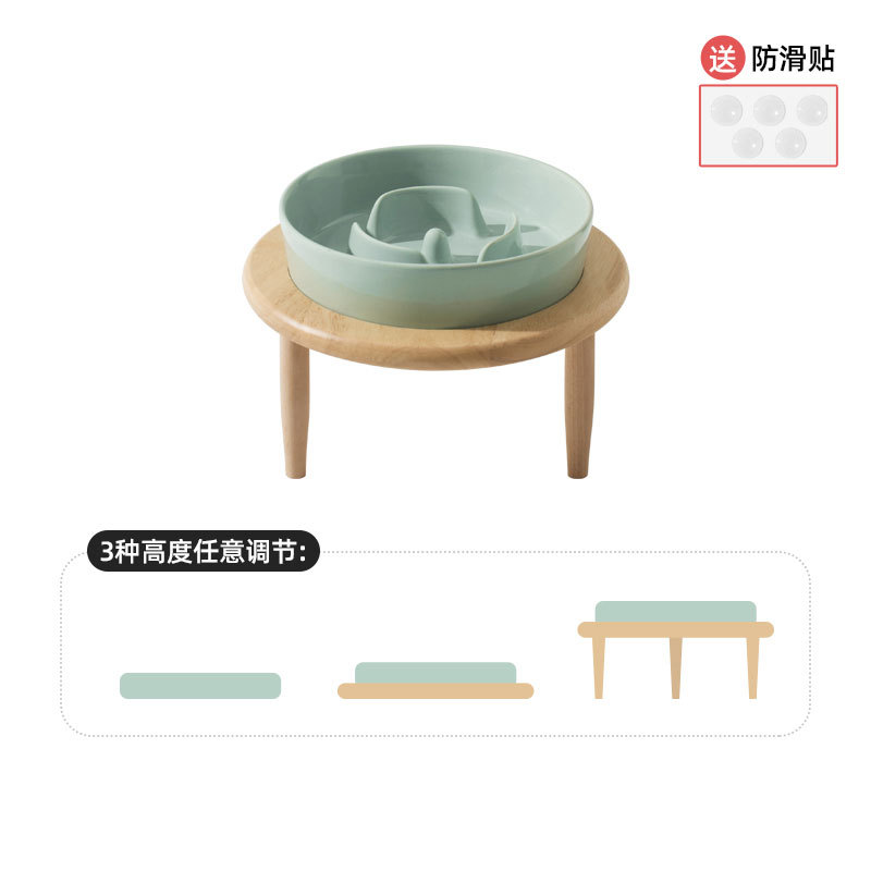 Slow Food Bowl + rack de un solo disco de elevación-verde claro