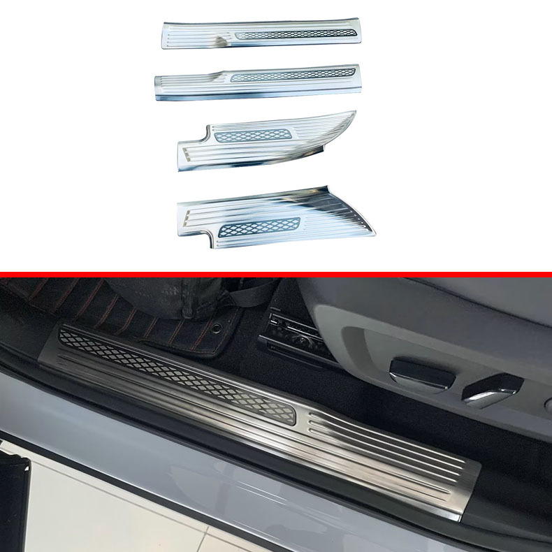 Adecuado para Mitsubishi 22 outlander puerta tira bienvenida pedal de acero inoxidable dentro y fuera de la puerta tira decorativa tira brillante