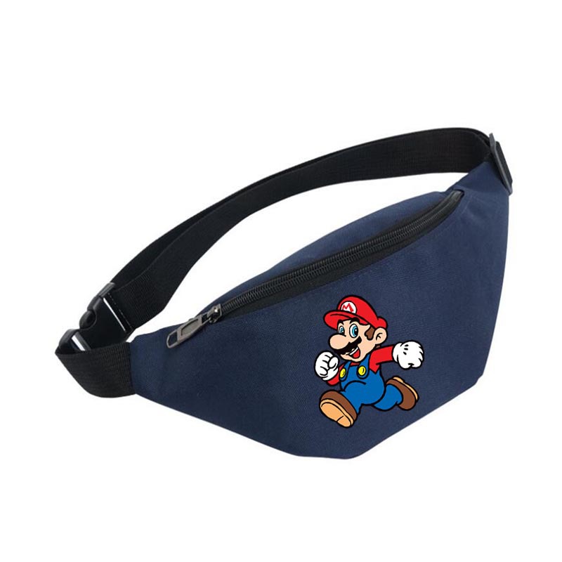 Juego Mario Super Mary bolso de la cintura de los hombres y las mujeres deportes Satchel bolso del teléfono móvil multifuncional bolso de la cintura de dibujos animados monedero