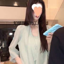韩系宽松雪纺女披肩气质温柔网纱设计宽松减龄慵懒超仙小衫
