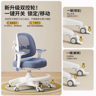 Children's Learning Chair for Primary and Secondary School Students to Correct Sitting Posture and Backrest, Adjustable Lifting Writing Homework Chair, Multi-Functional Seat
