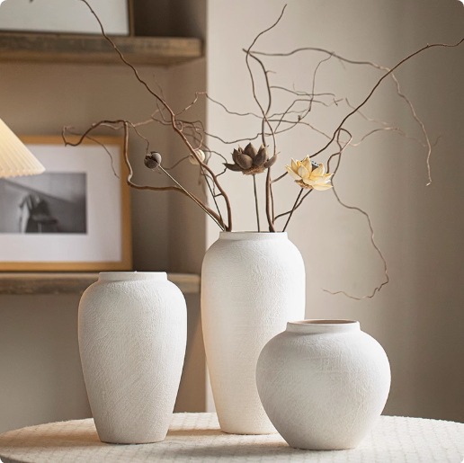 거실용 Jingdezhen 세라믹 꽃병, 새로운 중국 스타일의 홈 데스크탑 꽃꽂이 장식 장식품, 수경 재배 가능한 고급 꽃 용기