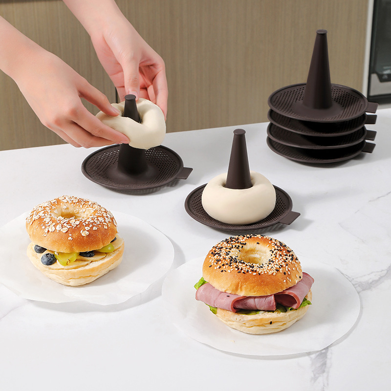 New Cross-Border Donut Bagel Bread Mold Baking Toast Silicone Baking Tool High Temperature Resistant Mold