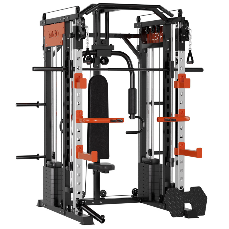 Máquina Smith entrenador integral cuclillas marco barra de empuje horizontal comercial doméstico pórtico multifuncional equipo de fitness