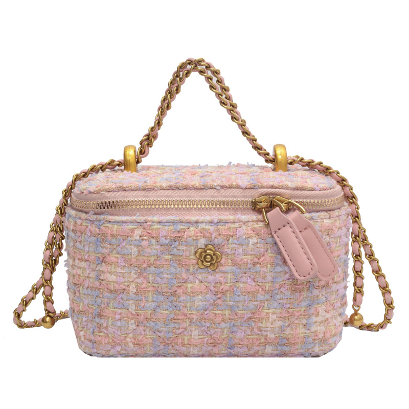 Caja de tela de viento fragante, bolsa cuadrada para mujeres, 2026 nueva moda transfronteriza, alta sensación de moda, bolso de cinturón de cadena universal