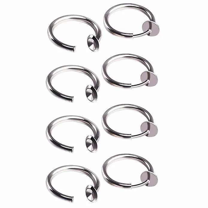 Ear clips, fashionable earrings hip-hop style, DIY, no pierced ears, Korean style
