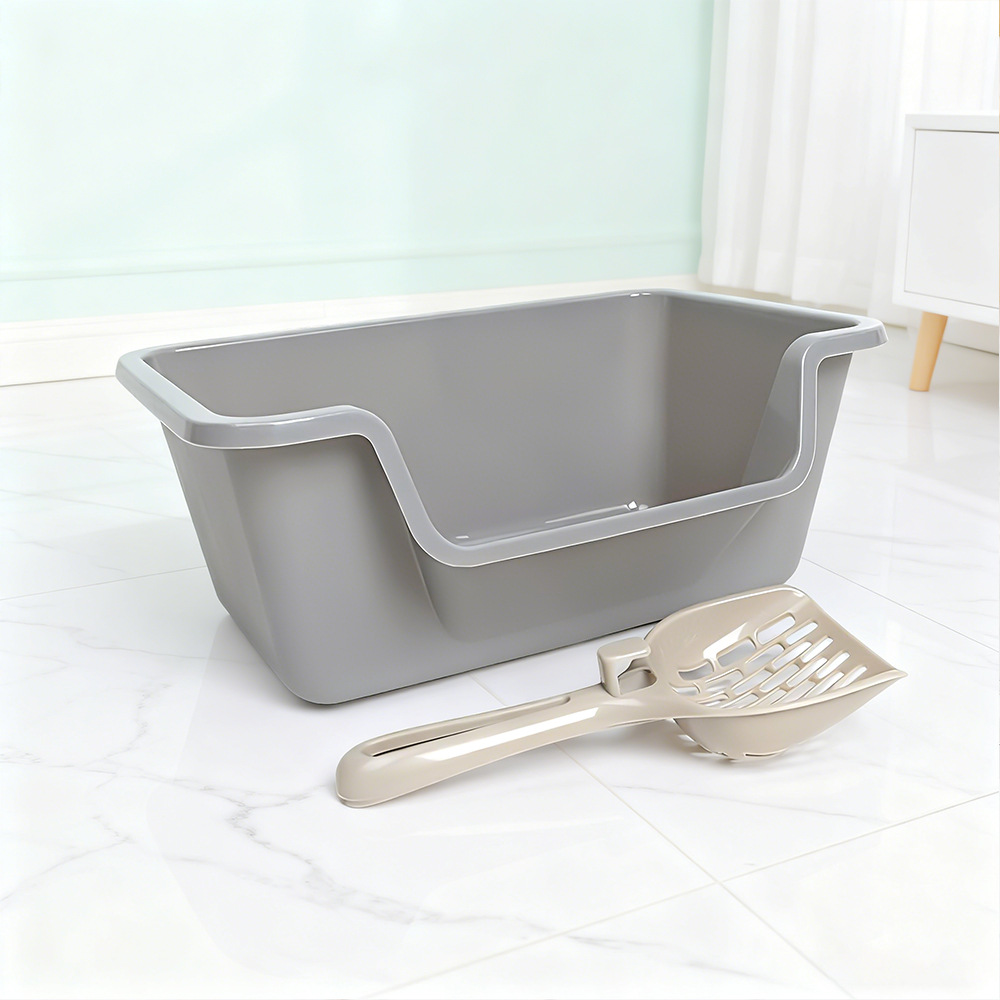 깊은 고양이 배변 상자 - 회색 50cm