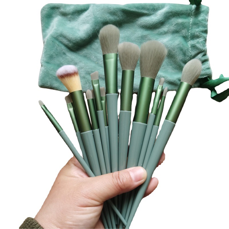 13 pinceles de maquillaje Sijiqing, base, rubor, pincel de polvo suelto, sombra de ojos, juego de herramientas de maquillaje de belleza, pincel corrector transfronterizo
