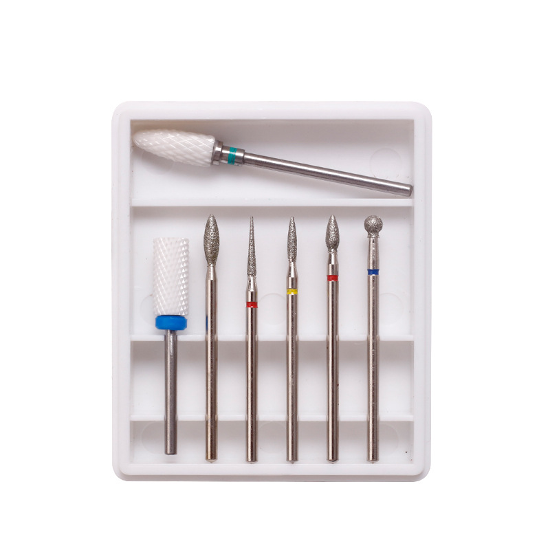 Transfronterizo manicuras aleación de tungsteno acero abrasivo conjunto abrasivo cepillo de pulido herramienta de pulido de piel muerta