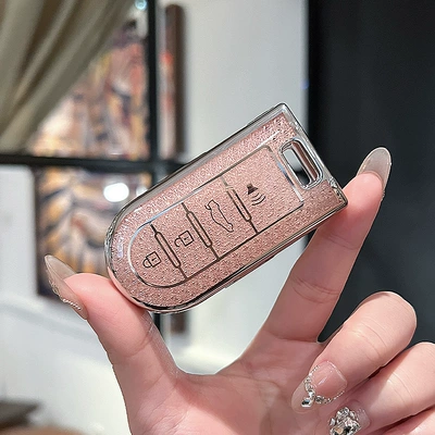 Car key bag – Suitable for Toyota North - beilu-model-a-smart-4-button-crystal-pink-single-shell