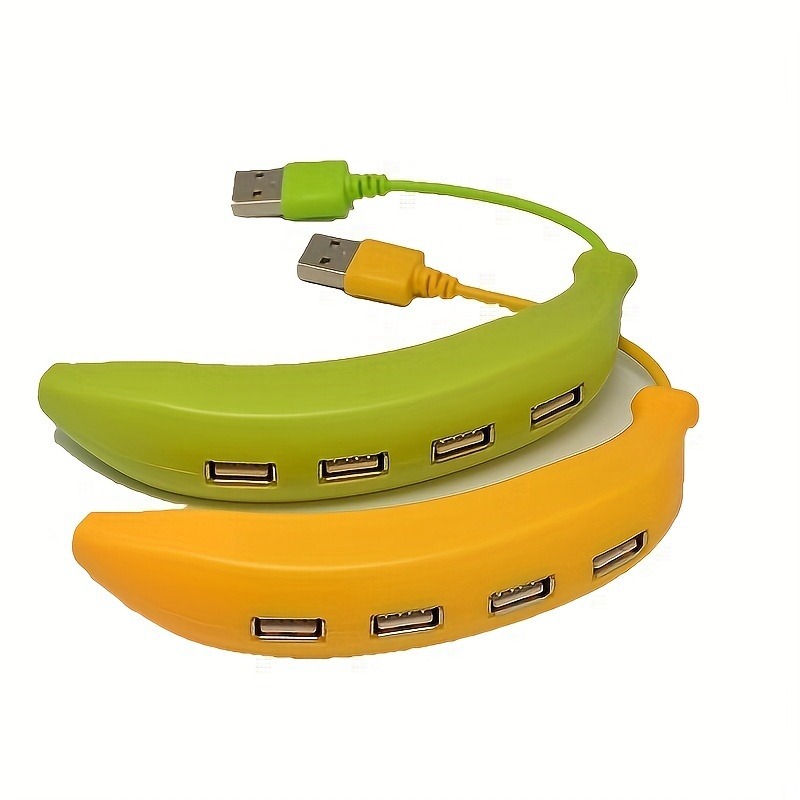 Factory direct gift creative 4 USB2.0 splitter 1 4 mini banana hub USB2.0 HUB