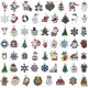 White K Drop Oil Cartoon Santa Christmas Tree Snowman Snowflake Alloy Pendant Creative Bracelet Jewelry Pendant