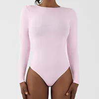 Seamless T-shirt Bodysuit Бесшовные с высоким пушисто-нежные комбинезон осенне-зимний с длинными рукавами