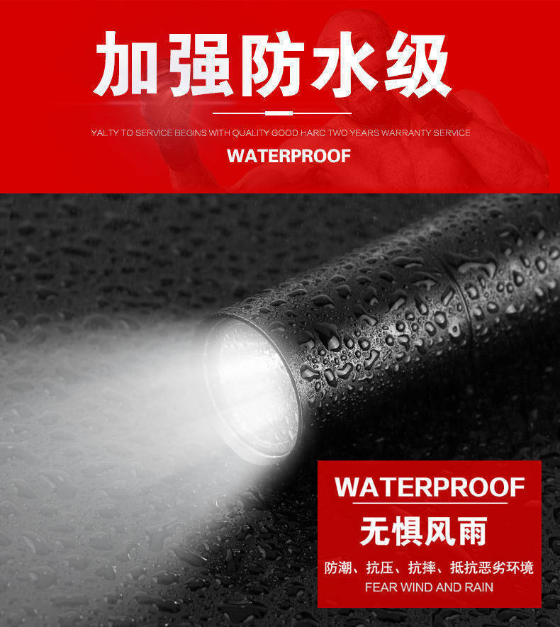 Outdoor Mini Bright Flashlight, Convenient and Multi-Functional Aluminum Alloy Zoom Led Light, Household Rechargeable Emergency Light