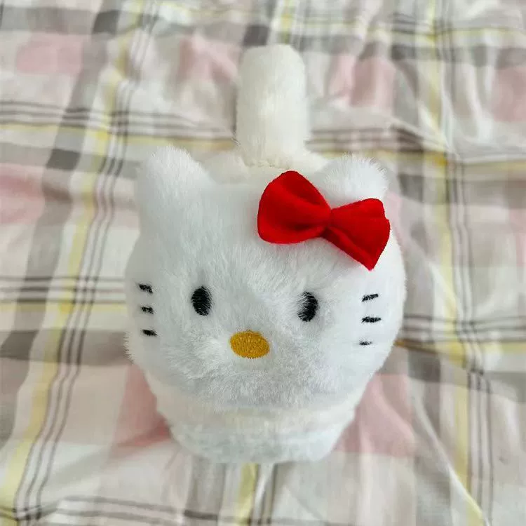 Earmuffs (Hello Kitty) plush foldable cat‑ear ear warmers, faux‑fur or lamb‑wool