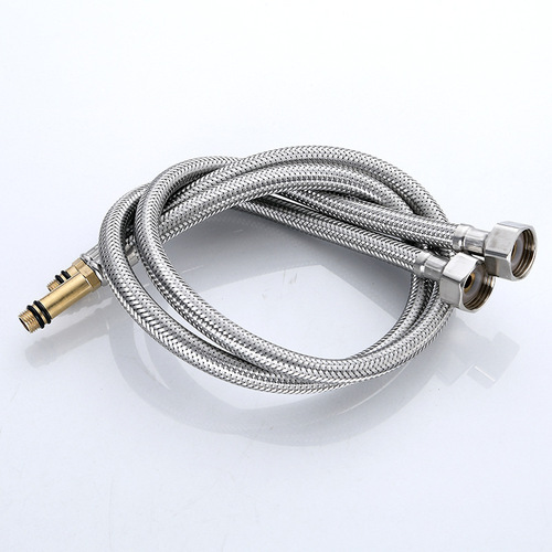 Junyu four-point double-ended stainless steel braided hose toilet high-pressure explosion-proof water inlet pipe hot and cold faucet water inlet pipe