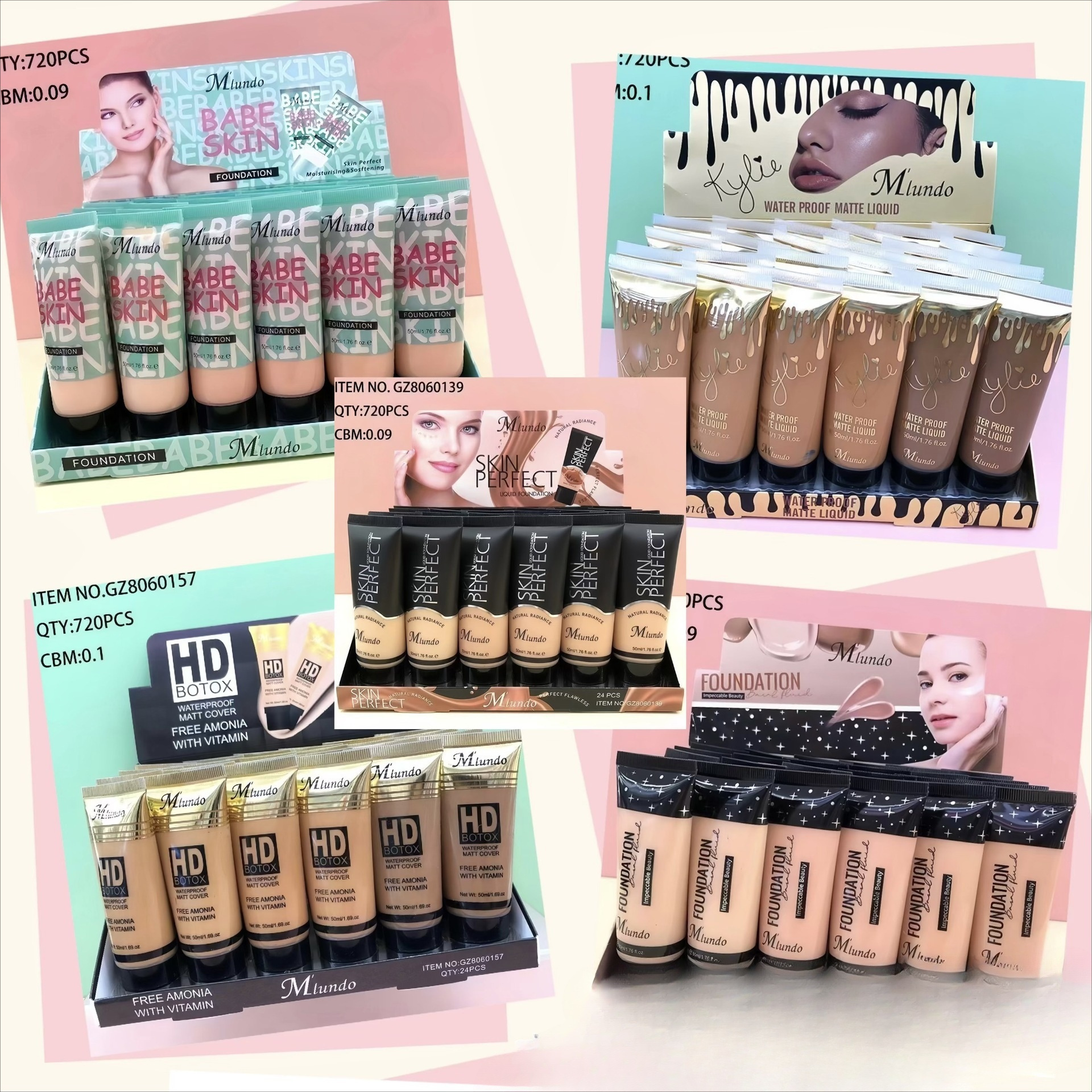 Mlundo corrector impermeable y a prueba de sudor, base líquida para modificar la sombra de las lágrimas, maquillaje tridimensional de larga duración, sin quitar el maquillaje