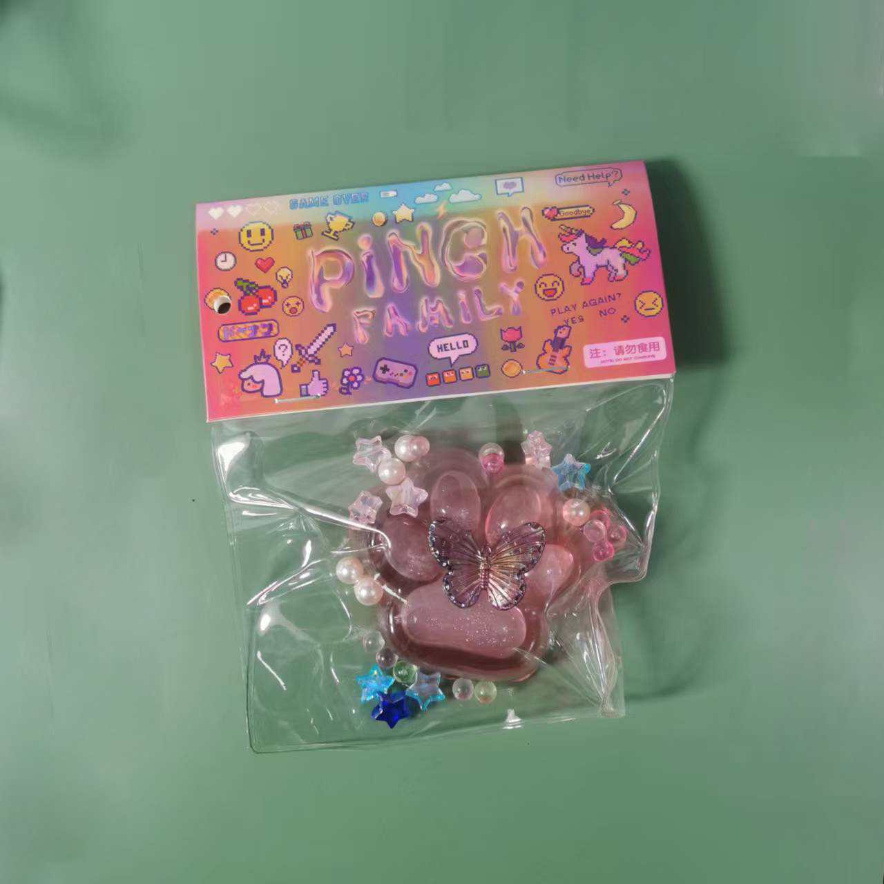 Cartoon marshmallow nube pellizco rojo en línea cremoso brillante cara nube suave amorosa creativa pellizco música de pellizco