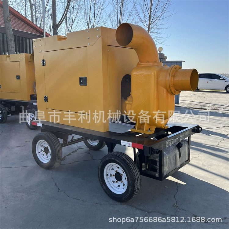 8inch Самовсасывающий насос для борьбы с наводнениями Инженерно-инфраструктурный дренажный насос Четырехцилиндровый двигатель с приводом 320 насос высокого давления