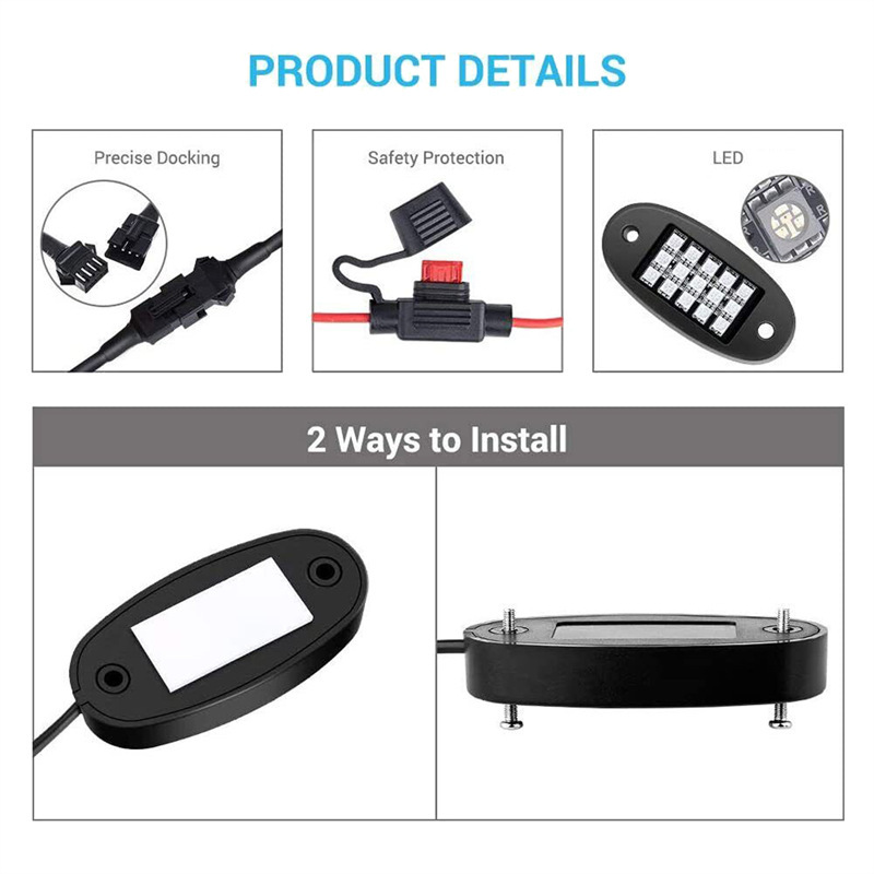 Cross-border explosions car RGB chassis light colorful app control Bluetooth chassis light LED off-road vehicle voice control music