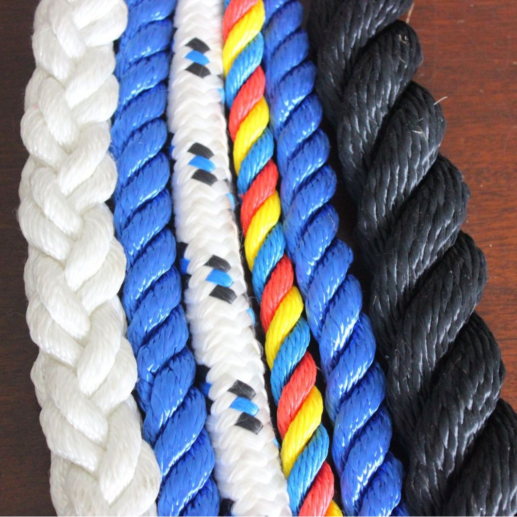 厂家直销现货三股PE聚乙烯尼龙绳子船用耐磨防晒全新料打包捆扎绳