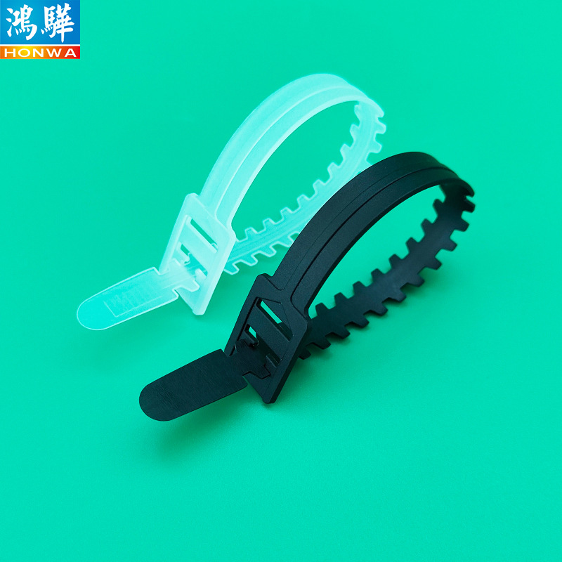 供应园林环保白色鱼骨扎带 155mm长可拆pe鱼骨型扎带 一包1000个