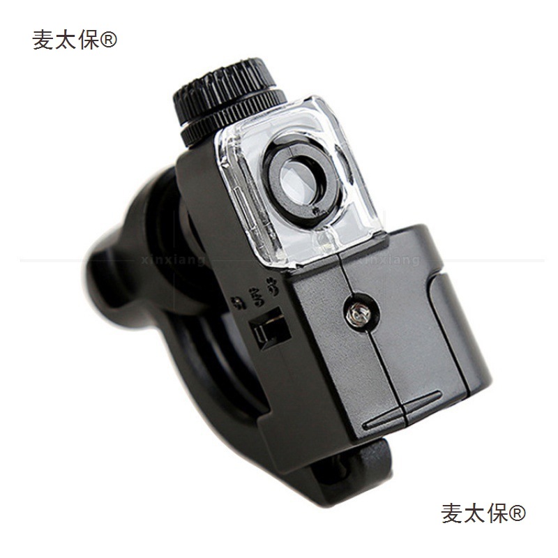 手机夹拍照显微镜带LED验钞灯鉴定翡翠玉石珠宝便携式90倍麦太保