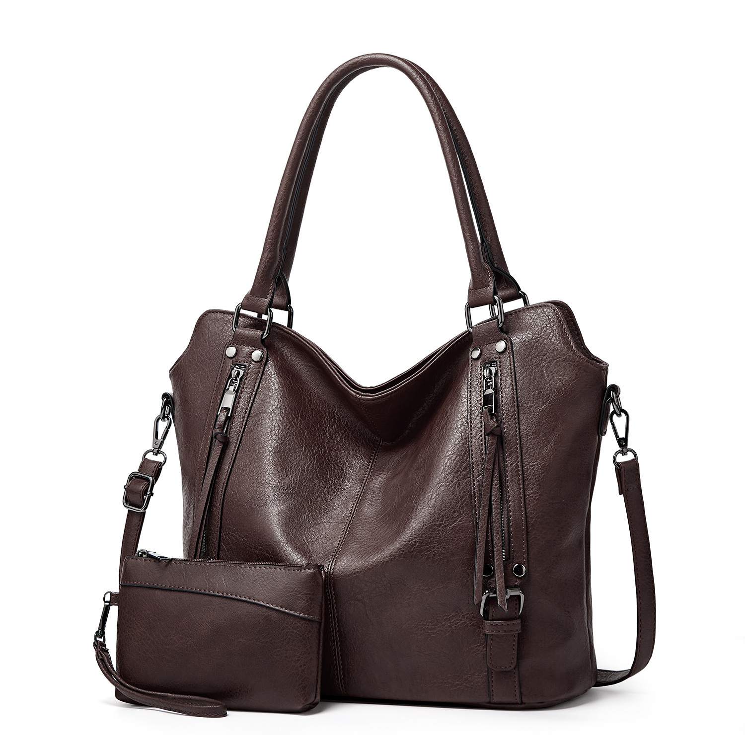 2026 New Women's Bag European and American Style Large Tote Bag Soft Leather High Capacity Single Shoulder Crossbody Women's Handbag