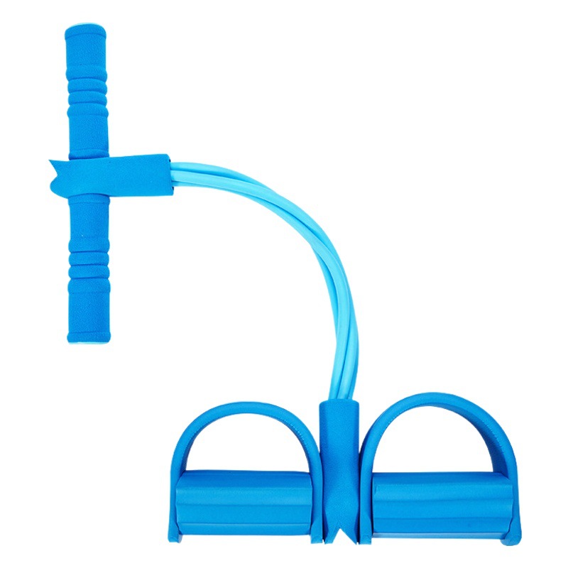 4-tubo engrosado pedal dispositivo de tensión función equipo de fitness hogar vientre fortalecimiento tensión cuerda sentada adelgazamiento cuatro tubos