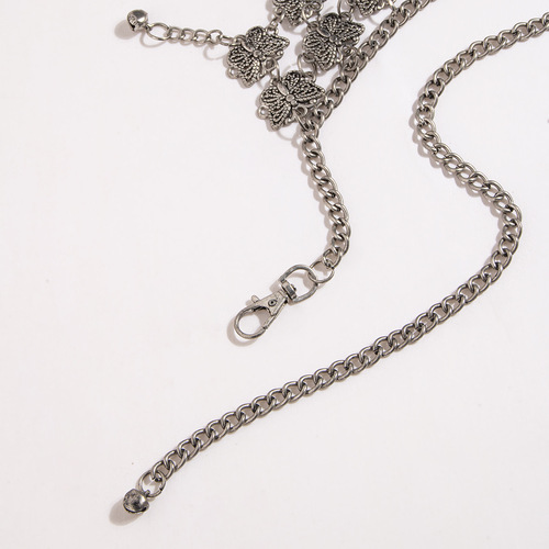 New Style Women's Multi-Butterfly Antique Silver Retro Heavy-Duty Carved Bell Belly Dance Waist Chain Ethnic Bohemian Samba