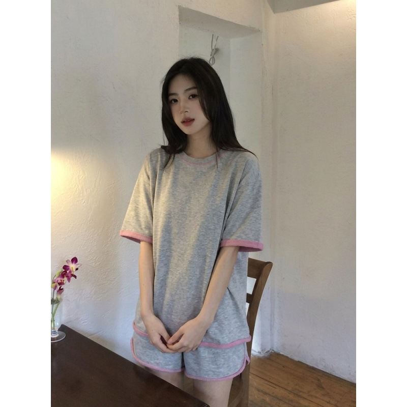 大码宅家慵懒风简约纯色睡衣女2026春夏新款松弛舒适家居服可外穿