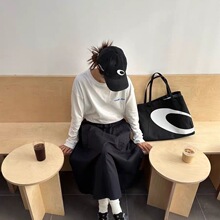 V标志LOGO印花单肩尼龙托特包百搭大容量氛围感通勤手提袋