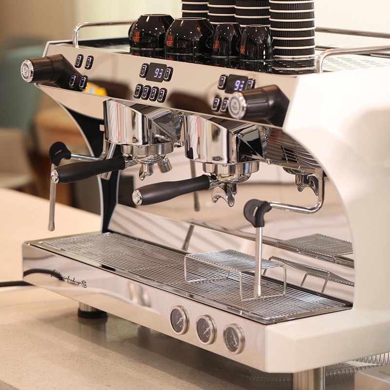 Máquina de café semiautomática comercial de dos cabezas 9bar extracción de alta presión máquina de café italiano