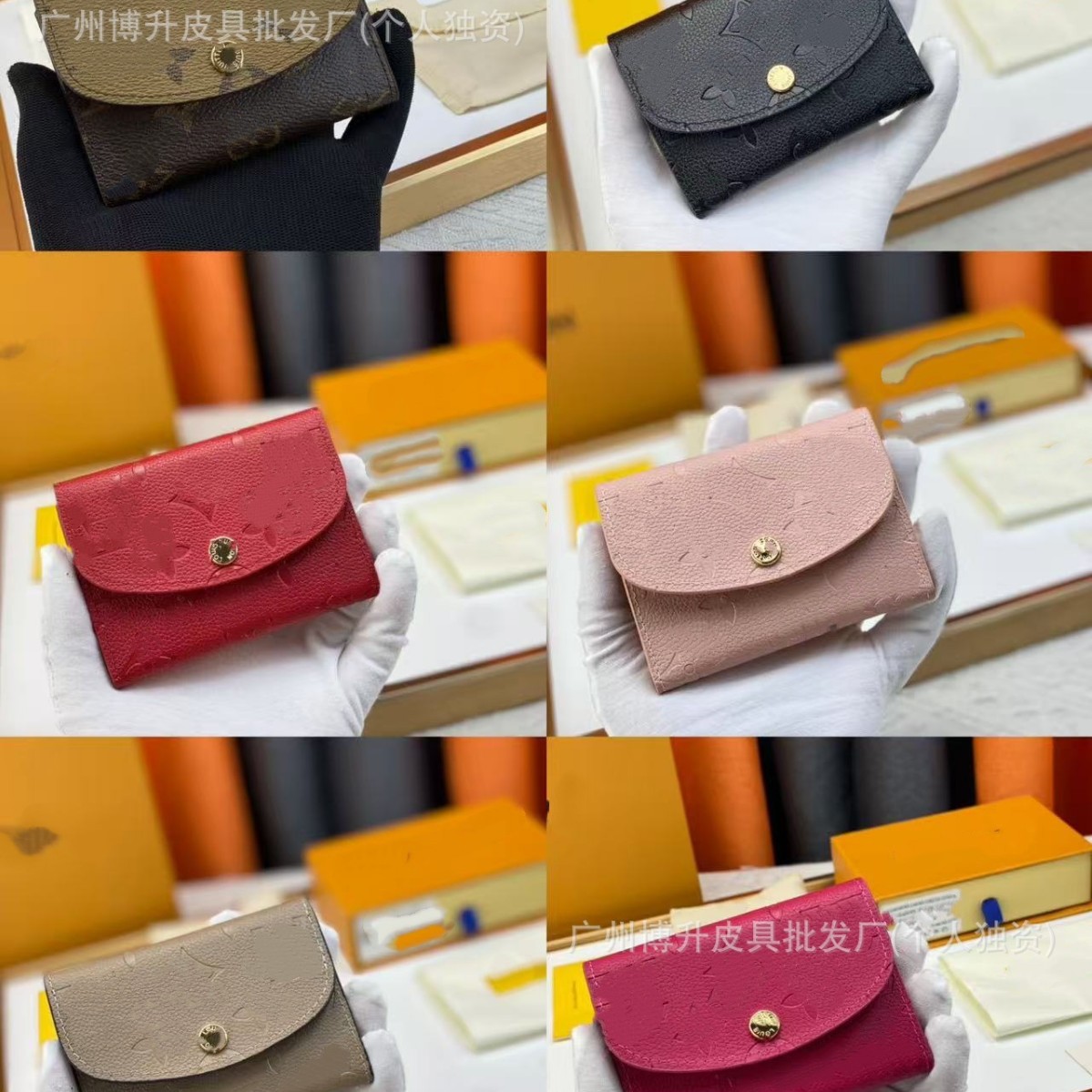 26-Year New Model F Lv Wallet for Men and Women, Leather Wallet, Men's Bag, Women's Bag, Clutch Bag, Genuine Leather Wallet, Short Clutch Bag
