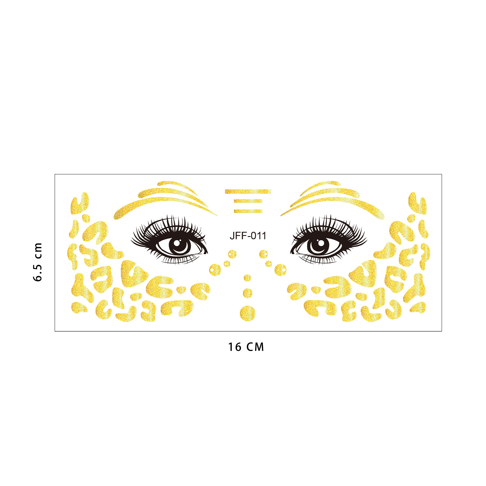 Tatuaje Temporal Facial de Pecas de Papel de Transferencia de Agua, Impermeable, para Fiesta y Eventos
