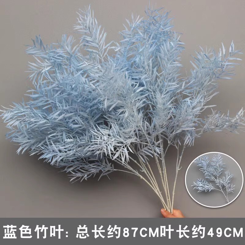 10本の青い色のシミュレーションの花の室内の絹の花の結婚祝いの装飾の花の生け花は造花の天井の花の路の花を並べます。|undefined