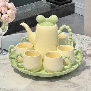 Cream Style Ceramic Water Cup Home Set Tea Cup Tea Set Teapot Accessible Luxury Living Room Housewarming Birthday Gift for Others