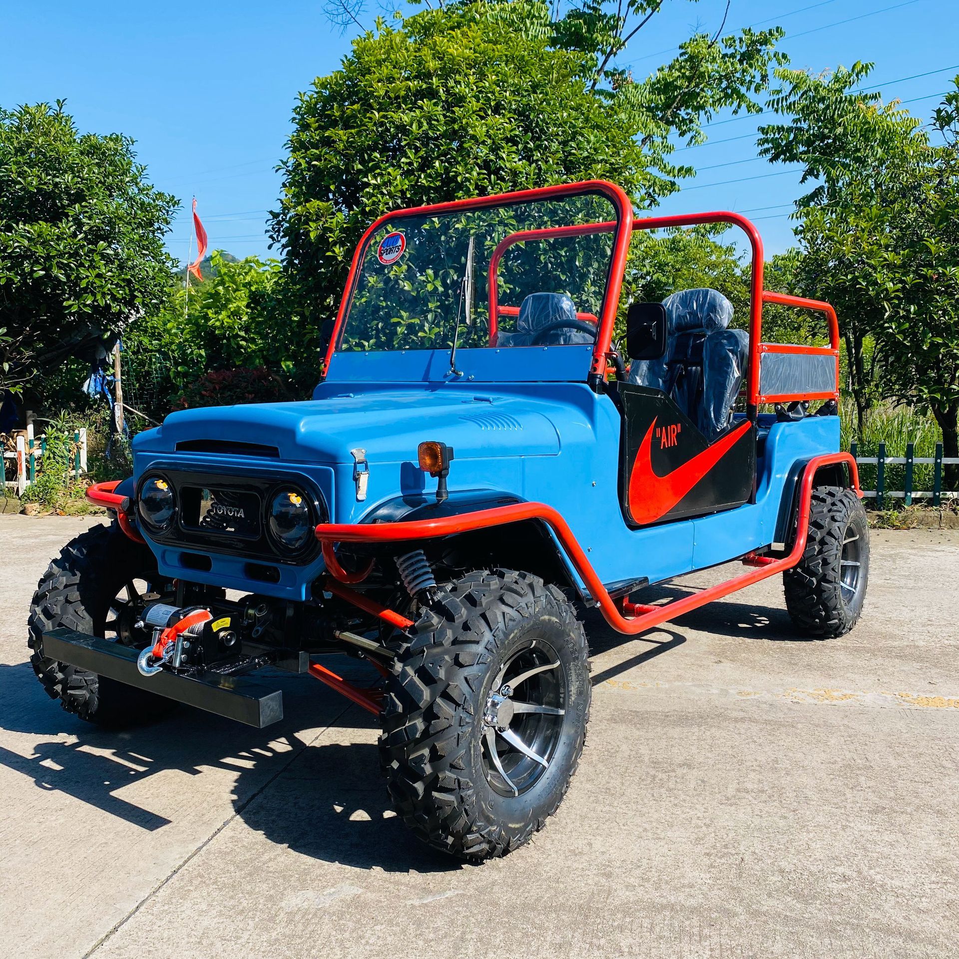 Large four-wheel four-seater ATV off-road assault mountain…