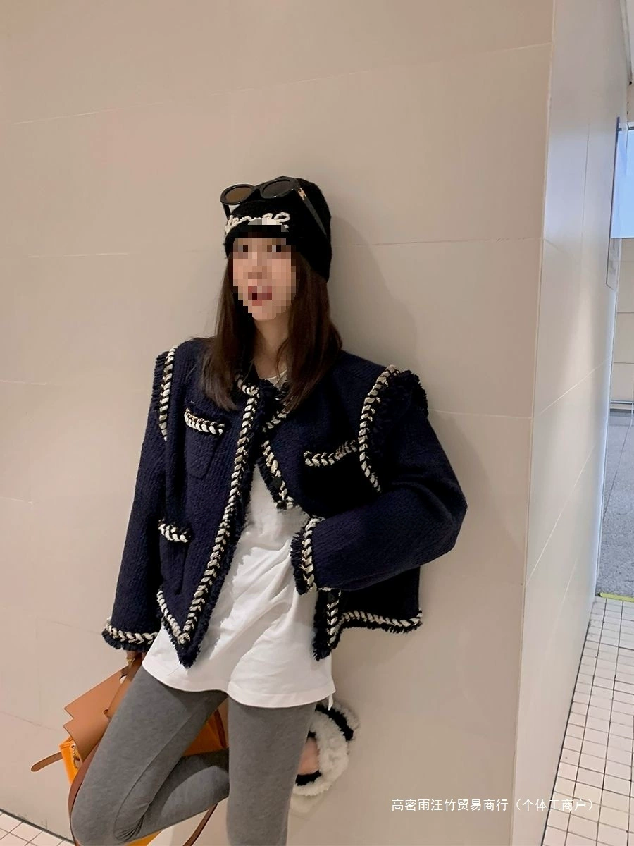 Теплая классическая пуховка, стиль Chanel