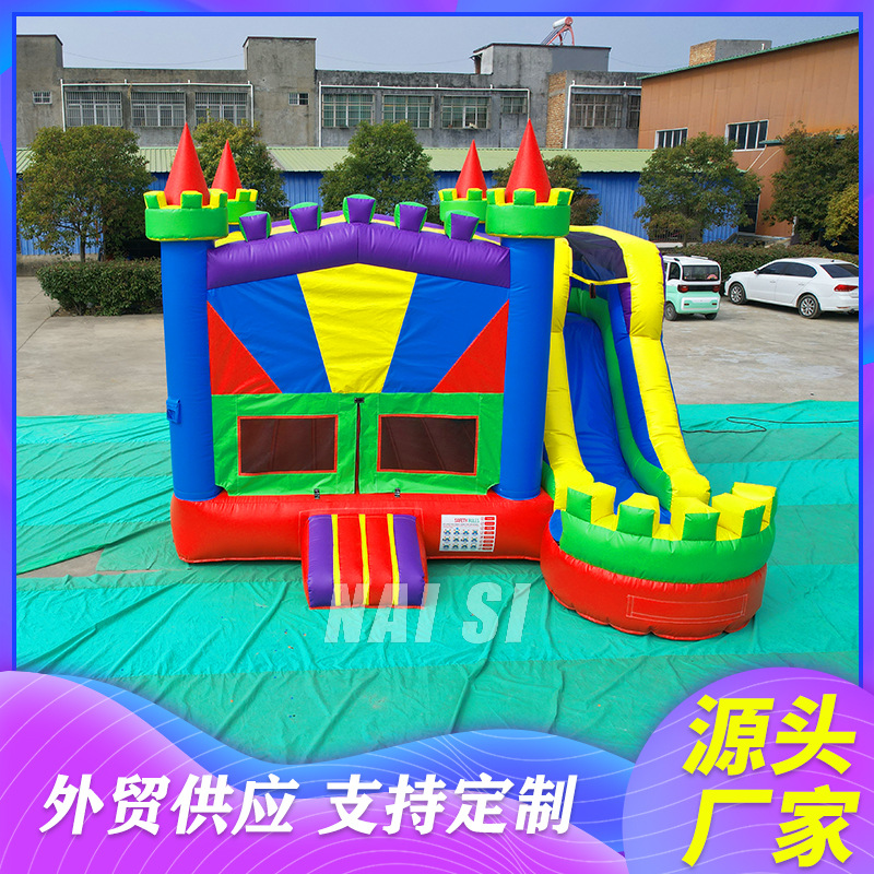 Transfronterizos niños inflables al aire libre cama de salto cuadrada diapositiva bolsa traviesas al aire libre gran castillo inflable cuadrado puesto