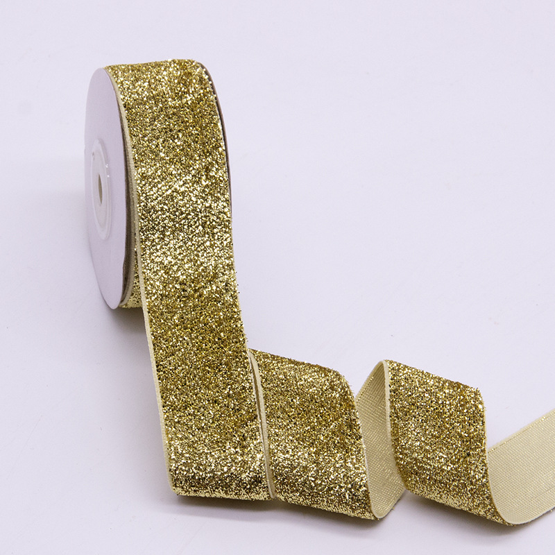 Suministro de terciopelo de oro estampado regalos de Navidad regalo caja de regalo embalaje cintas decoración de Navidad cintas