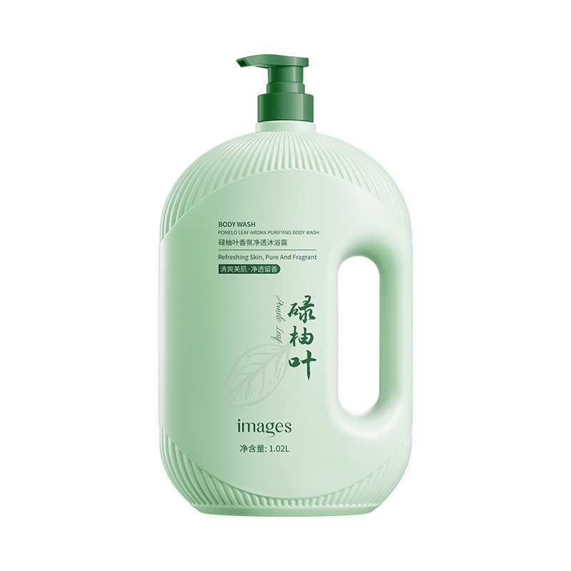 Imagen de belleza de pomelo hoja de perfume limpio gel de baño profundo limpio refrescante fragancia de gran volumen de crema de baño al por mayor