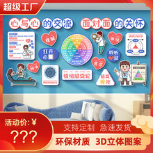 心理咨询室挂图布置心灵驿站辅导班文化墙面励志标语装饰贴纸画