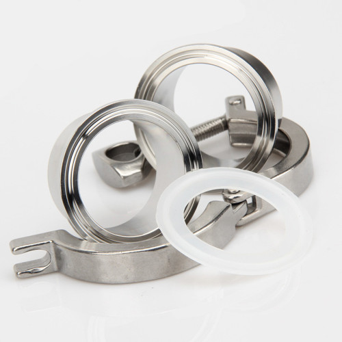 304 Clamping Flange Kit Gasket Clamping Fitting Sanitary Grade Fast Clamp Handcuff Bulk Wholesale