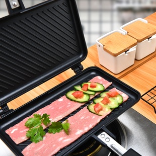 Household electromagnetic gas double-sided heating sandwich mold baking tray toast bread baking tray non-stick coating Breakfast Machine
