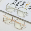 new pattern Eyeglass frame Blue light Plain glasses face without makeup Retro Multilateral Can be equipped with myopia Degrees wholesale