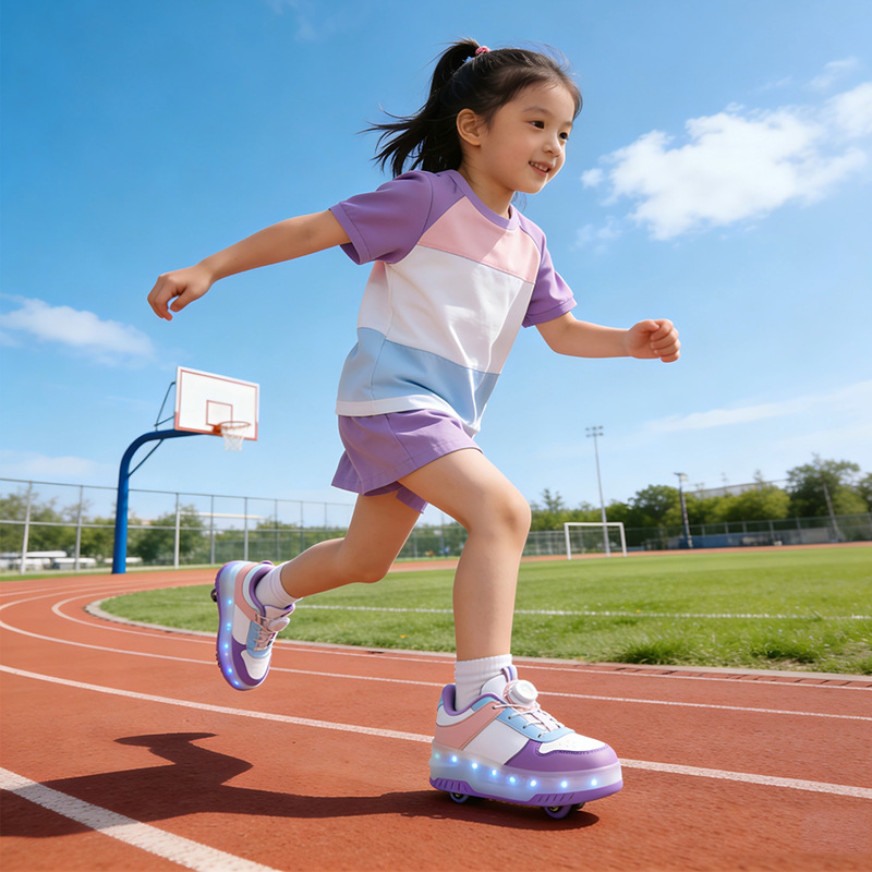 Cross-Border New Model Four-Wheel Roller Shoes for Girls, Boys, and Children with Wheels, Girls' Roller Skates, Dropshipping